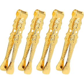 4 pcs Golden Incense Tongs, Vintage Charcoal Tongs with Floral Engraved Handle, Metal Incense Burner Clamp, Design Incense Clip (10.5CM) in Kuwait