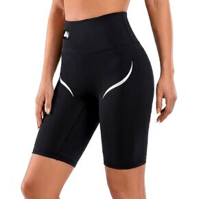 Women's 8" Biker Shorts High Waist Yoga Workout Gym Running Volleyball Spandex Shorts in Saudi Arabia