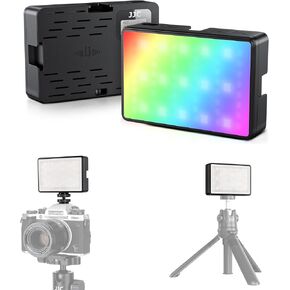JJC Magnetic RGB LED Video Light for Sony ZV-1F ZV1F ZV-1 ZV1 ZV-E10 A7C II A7CR A6000, Canon EOS R50 R100, Nikon Z30 Z50 Camera, for Smartphone Vlog, 24 Scene Modes, 2600mAh/2500K-8500K/Rechargeable in Kuwait