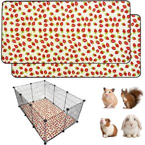 Guinea Pig Bedding, Guinea Pig Pee Pads Washable and Reusable 2 Pack, Guinea Pig Fleece Cage Liners. in Kuwait