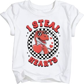 Valentines Shirts for Kids Boys Girls Valentines Shirt T-Shirts Toddler Valentines Graphic Tops 2026 (3-10 Years) in Saudi Arabia
