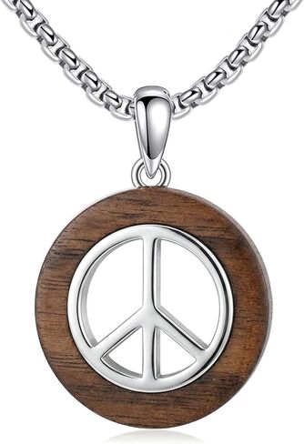 Wood Cross/Cross Star Of David/Guitar Necklace Sterling Silver Wooden Cross Pendant Wood Jewelry for Women Men with 24" Round Box Chain in Saudi Arabia