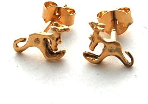 Kangaroo Stud Earrings - 14k gold over sterling silver in Kuwait