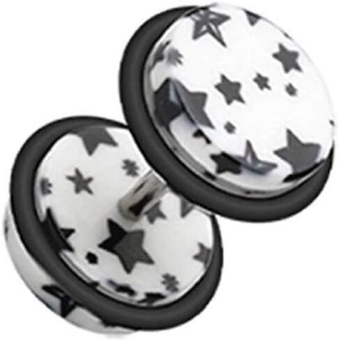 Multi Star Print Acrylic Fake Plug with O-Rings in Saudi Arabia
