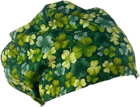European Style Scrub Cap No Ribbon - Saint Patrick's Clovers, Scrub Cap with Holder for Women and Men, Unisex Surgical Caps, Nurses and Dr. Hats, Hospital Work Headwear in Saudi Arabia