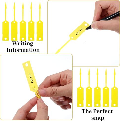 Self Locking Arrow Key Tag, 1000 Pieces (Yellow) - Size 4 1/2" x 3/4" Plastic Arrow ID Key Labels Tags Car Parts Tags Key Ring Repair Labels for Office Automotive Shop Supplies in Saudi Arabia