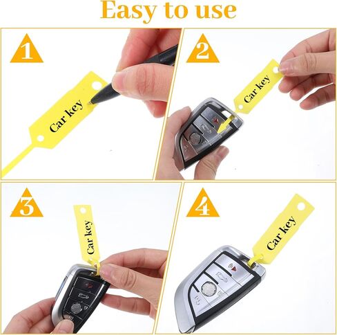 Self Locking Arrow Key Tag, 1000 Pieces (Yellow) - Size 4 1/2" x 3/4" Plastic Arrow ID Key Labels Tags Car Parts Tags Key Ring Repair Labels for Office Automotive Shop Supplies in Saudi Arabia