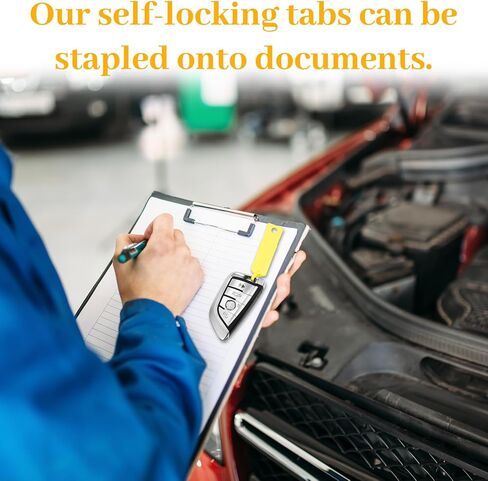 Self Locking Arrow Key Tag, 1000 Pieces (Yellow) - Size 4 1/2" x 3/4" Plastic Arrow ID Key Labels Tags Car Parts Tags Key Ring Repair Labels for Office Automotive Shop Supplies in Saudi Arabia