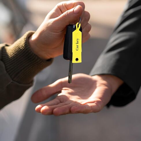 Self Locking Arrow Key Tag, 1000 Pieces (Yellow) - Size 4 1/2" x 3/4" Plastic Arrow ID Key Labels Tags Car Parts Tags Key Ring Repair Labels for Office Automotive Shop Supplies in Saudi Arabia