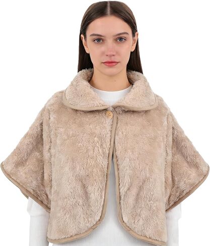 Warm Shoulder Shawl Winter Shawl Ponch for Women Neck Back Warmer Wrap Cape Shoulder Protective Cape for Women in Saudi Arabia