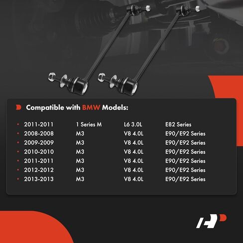 A-Premium 2 x Front Sway Bar Links Stabilizer Bar Links, Compatible with BMW 1 Series M 2011-2011, M3 2008-2013 in Saudi Arabia