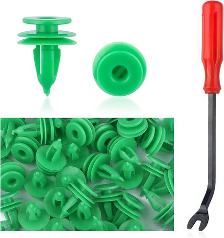 100PCS Door Panel Clips OEM#6503204,Door Clips for Doors Panels Secure Fastening Compatible with Jeep Dodge Chrysler,Doors Panel Retainer Clip Kit with Car Trim Removal Tool in Saudi Arabia