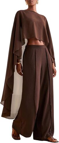 UAURORAO Women Sheer Chiffon Shawl Wraps Flowy High Low Mesh Cape Ponchos See Through Ruffle Capelet Evening Dresses in Saudi Arabia