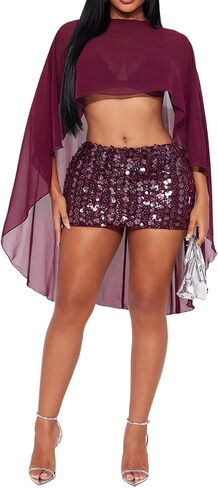 UAURORAO Women Sheer Chiffon Shawl Wraps Flowy High Low Mesh Cape Ponchos See Through Ruffle Capelet Evening Dresses in Saudi Arabia
