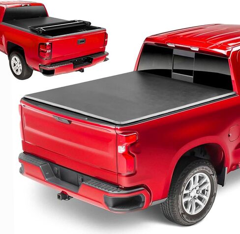 5.6ft Soft Quad Fold Truck Bed Tonneau Cover for 2009-2018 Dodge Ram 1500, 2019 Dodge Ram 1500 Classic Body 5.6ft (67.2") Fleetside/Styleside Bed w/o Rambox in Saudi Arabia