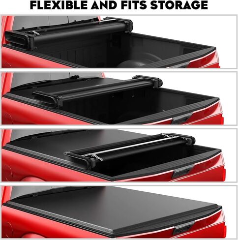 5.6ft Soft Quad Fold Truck Bed Tonneau Cover for 2009-2018 Dodge Ram 1500, 2019 Dodge Ram 1500 Classic Body 5.6ft (67.2") Fleetside/Styleside Bed w/o Rambox in Saudi Arabia