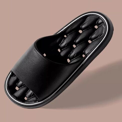 Women's Quick-Drying Shower Slides - Non-Slip Thick Sole Bathroom Slippers, Soft Lightweight Open-Toe Sandals for Indoor & Poolside Use in Kuwait