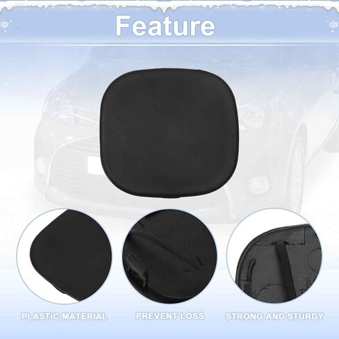 Front Left Car Tow Hook Cover Cap for Toyota Highlander 2004-2007 Replaces No.5212748030 Matte Black Plastic Enhanced Durability for Winter & Cold Weather in Saudi Arabia