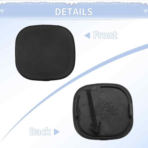 Front Left Car Tow Hook Cover Cap for Toyota Highlander 2004-2007 Replaces No.5212748030 Matte Black Plastic Enhanced Durability for Winter & Cold Weather in Saudi Arabia