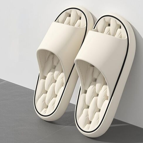 Women's Quick-Drying Shower Slides - Non-Slip Thick Sole Bathroom Slippers, Soft Lightweight Open-Toe Sandals for Indoor & Poolside Use in Kuwait