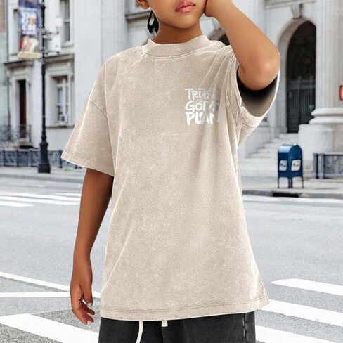 Christian Shirts for Boys Jesus Faith Shirt Kids God Religious Tshirt Bible Verse Tee Graphic Tees Acid Wash Tshirts in Saudi Arabia