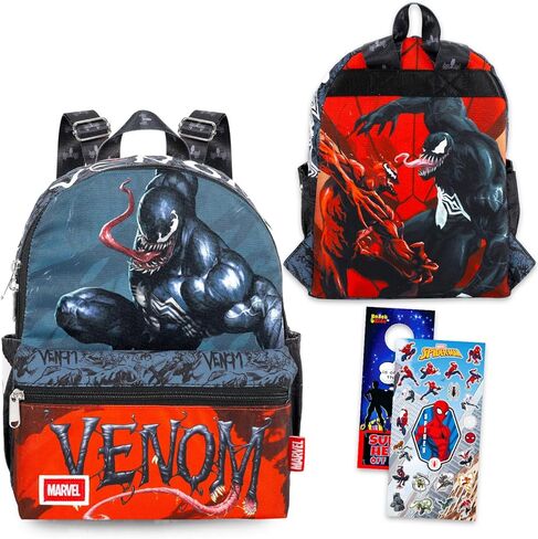مجموعة حقيبة ظهر صغيرة من Venom - حزمة مع حقيبة ظهر صغيرة من Spiderman مقاس 13 بوصة بالإضافة إلى ملصقات، المزيد | حقيبة صغيرة من Venom للأطفال والأولاد والمراهقين والبالغين in Saudi Arabia