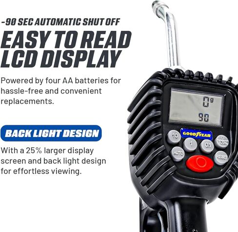 Goodyear Digital Oil Preset Meter with Auto Tip, High-Precision Fluid Dispenser, 1/2" NPT, 0.5% Accuracy, for Oils and Fluids, 1-35L/min, 12-1000psi in Saudi Arabia