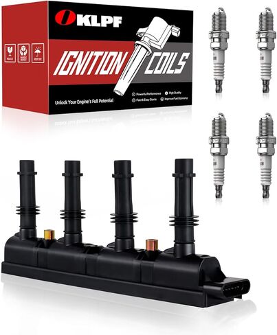 OKLPF Ignition Coil Pack UF669 with 4 Spark Plugs,Compatible with Chevrolet Cruze Limited Sonic Trax Volt Buick Encore CADILLAC ELR 2011-2019 1.4L 1.8L,Sets of 1 in Saudi Arabia