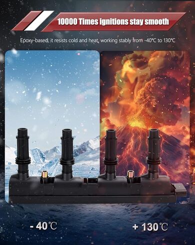 OKLPF Ignition Coil Pack UF669 with 4 Spark Plugs,Compatible with Chevrolet Cruze Limited Sonic Trax Volt Buick Encore CADILLAC ELR 2011-2019 1.4L 1.8L,Sets of 1 in Saudi Arabia