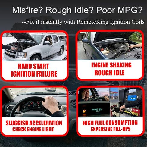 1 قطعة UF414 حزمة ملف الإشعال المستديرة ل V8 4.8 5.3 6.0 تشيفي سيلفرادو تاهو تريل بليزر اكسبرس أفالانش C أديلاك إسكاليد جي إم سي سييرا يوكون/XL 2007-2017 D514A in Kuwait