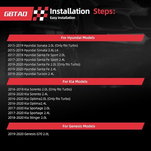 مجموعة من 4 قطع ملف إشعال وقابس شرارة وحشية غطاء صمام المحرك لـ 2.0 لتر 2.4 لتر 2015-2019 هيونداي سوناتا سانتا في توسان جينيسيس كيا أوبتيما سورينتو، لسيارة سبورتاج ستينجر تحل محل UF764 in Kuwait