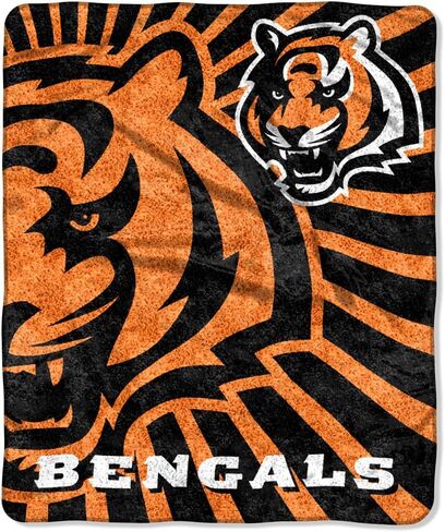 The Northwest Company NFL Denver Broncos Sherpa Throw Blanket, 50" x 60", Strobe in Saudi Arabia