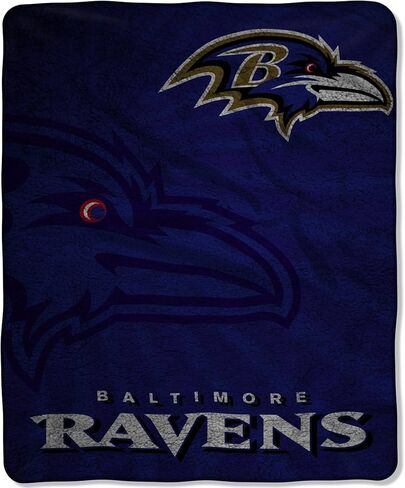 The Northwest Company NFL Denver Broncos Sherpa Throw Blanket, 50" x 60", Strobe in Saudi Arabia