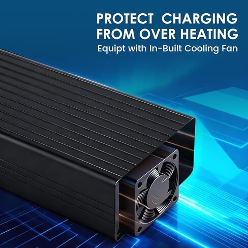 شاحن بطارية LiFePO4 48 فولت/58.4 فولت 15 أمبير لبطارية ليثيوم 48 فولت/ 51.2 فولت لعربة الجولف، والسيارات، والرافعة الشوكية، والخارجية، والقارب، والطاقة الشمسية، وRV، خارج الشبكة، وبنك الطاقة الشمسية المنزلي مع موصل أندرسون (حلقات M8) مؤشر LED in Kuwait