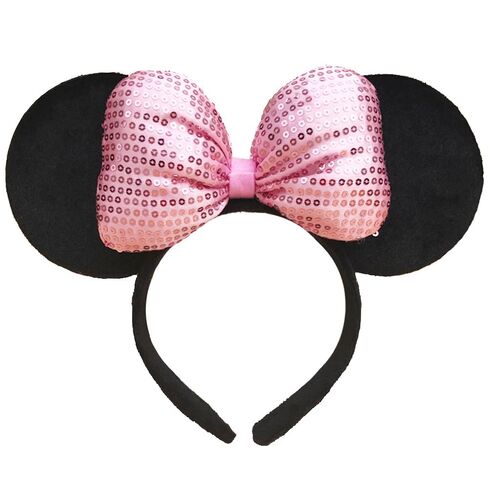 Light Up Mouse Headband Flashing Bow Polka Dot LED Party-Rave For Boy & Girl Cosplay Birthday Party, Party Favors (Rose Red 1) in Saudi Arabia