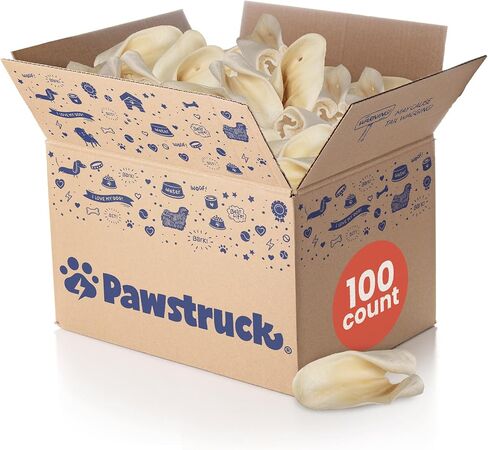 Pawstruck Natural Bizarre Cow Ears Bargain Bag - Healthy Rawhide Free, Highly Digestible Low Calorie & Long Lasting Chew Treat for All Breeds - 1.5 lb. Bag - Packaging May Vary in Saudi Arabia