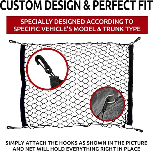 Floor Style Trunk Mesh Cargo Net for Nissan Rogue 2014-2025 - Car Accessories - Premium Trunk Organizers and Storage -Cargo Net for Crossover - Vehicle Carrier Organizer for Nissan Rogue in Saudi Arabia