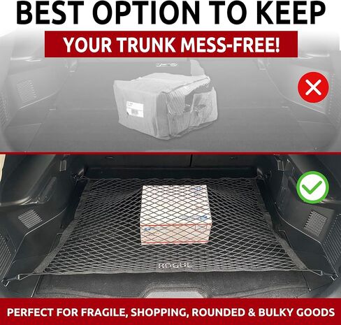 Floor Style Trunk Mesh Cargo Net for Nissan Rogue 2014-2025 - Car Accessories - Premium Trunk Organizers and Storage -Cargo Net for Crossover - Vehicle Carrier Organizer for Nissan Rogue in Saudi Arabia