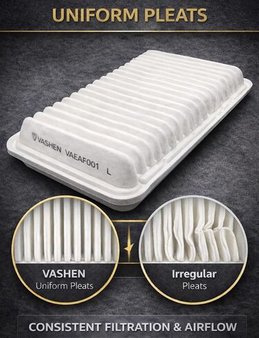 فلتر هواء المحرك CA10171، مناسب لسيارة Toyota Camry Gas 2.5L 2010-2017، Camry Gas 2.4L 2007-2009، Venza Gas 2.7L 2009-2016 - محرك الغاز L4 - يستبدل #17801-28030، 17801-0H050، 17801-YZZ02 in Kuwait