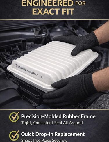 فلتر هواء المحرك CA10171، مناسب لسيارة Toyota Camry Gas 2.5L 2010-2017، Camry Gas 2.4L 2007-2009، Venza Gas 2.7L 2009-2016 - محرك الغاز L4 - يستبدل #17801-28030، 17801-0H050، 17801-YZZ02 in Kuwait