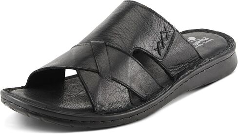 Spring Step Men's NUNZIO Leather Slide Sandals – Cushioned Footbed, Adjustable Straps, All-Day Comfort in Saudi Arabia