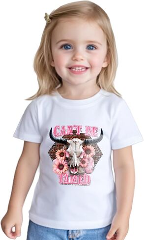 Habudda كاوبوي قميص طفل صبي أطفال راعية البقر الصغيرة الغربية طفل الفتيان ملابس قصيرة الأكمام تي شيرت ملابس علوية من القطن المحملة 2T-8Y in Kuwait