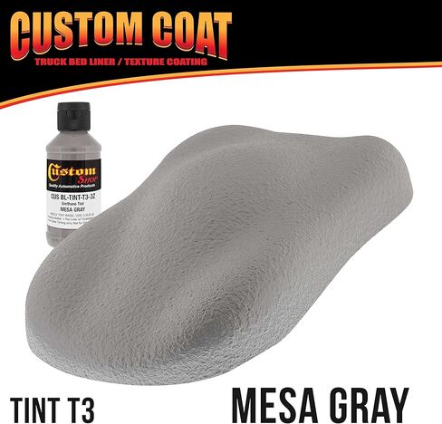 Custom Coat Mesa Gray 1.5 Gallon (6 Quart) Urethane Spray-On Truck Bed Liner Kit with Spray Gun and Regulator - Easy Mixing, Shake, Shoot - Textured Protective Coating, Prevent Rust - Car, Auto in Saudi Arabia