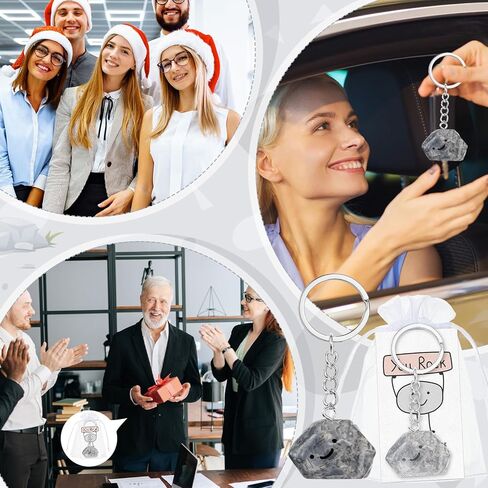 100 Set Employee Appreciation Gifts Inspirational You Rock Gifts Bulk Stone Keychain with Smile Card Thank You Gift for Office Coworker Staff Social Worker Volunteer Team Teacher Nurse in Saudi Arabia