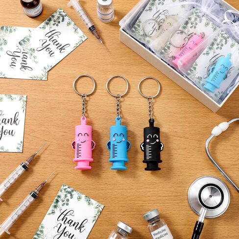 Nosiny 6 Set Ampoule Bottle Opener Keychain Bulk Nurse Day Appreciation Keychain Gifts Nurse Essentials Syringe with Card Bag for Party Favors Doctor Medication Vial Opener Tool for Graduation Gift in Saudi Arabia