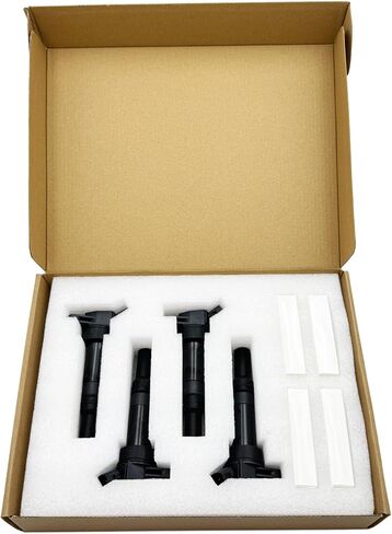 4pcs Ignition Coil and Spark Plugs Replacement for Hyundai Elantra 2012-2016 1.8L 4 Cyl, Tucson 2014-2020 2.0L 4 Cyl & Kia Soul 2012-2019 2.0L 4 Cyl in Saudi Arabia