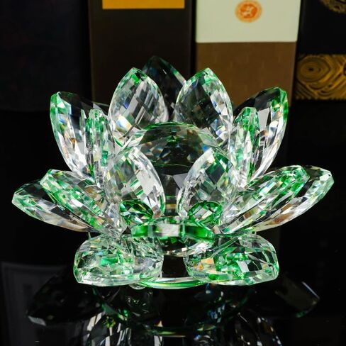 1 PC Crystal Lotus Flower, Multi-Colored Glass Decoration for Home and Meditation Room,Pink in Saudi Arabia