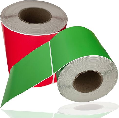 Red Green,4 Inch Square Label Color Code Dot Stickers, 600 Labels in Saudi Arabia