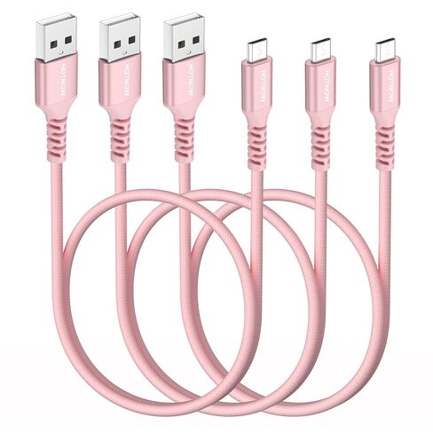 Short Micro USB Cable 1ft 3Pack, 12 inch Android Charger Cables Nylon Braided Fast Charging Cord for Samsung Galaxy S7 S6 S7 Edge S5,Note 5,PS4,Power Bank and More in Saudi Arabia