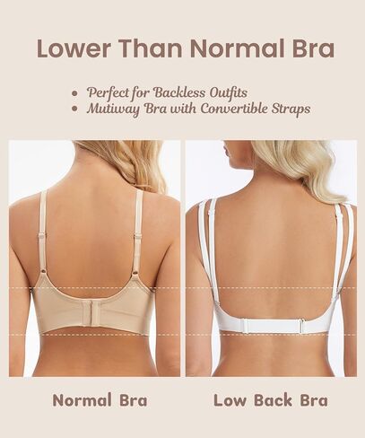 Low Back Bra Strappy Padded Bralette Jelly V Neck Bra Seamless Adjustable Strap Crisscross Multiway Backless Bras in Kuwait
